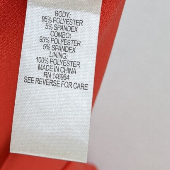 Signature by Robbie Bee Women's Dress Size 14 Orange Sheath - Picture 14 of 15